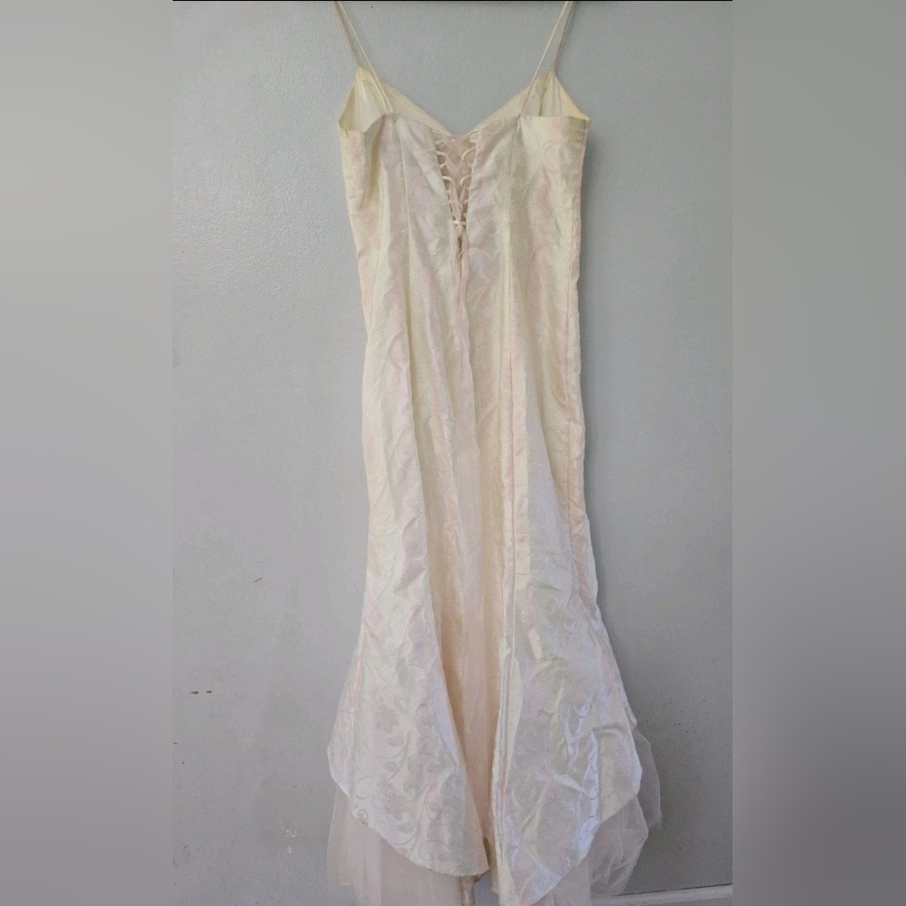 Vintage Zum Zum Pink Stripes Tulle Mermaid Dress sz 9 *needs Cleaned* - Picture 2 of 16